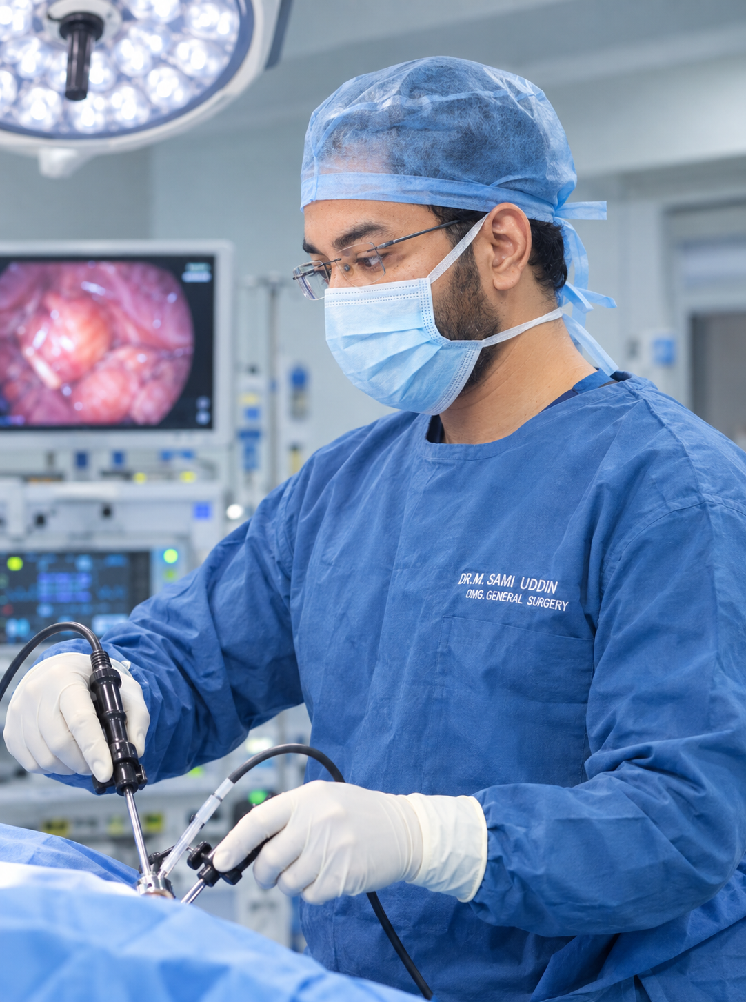 dr md samiuddin performing laparoscopic surgery dr md samiuddin performing laparoscopic surgery